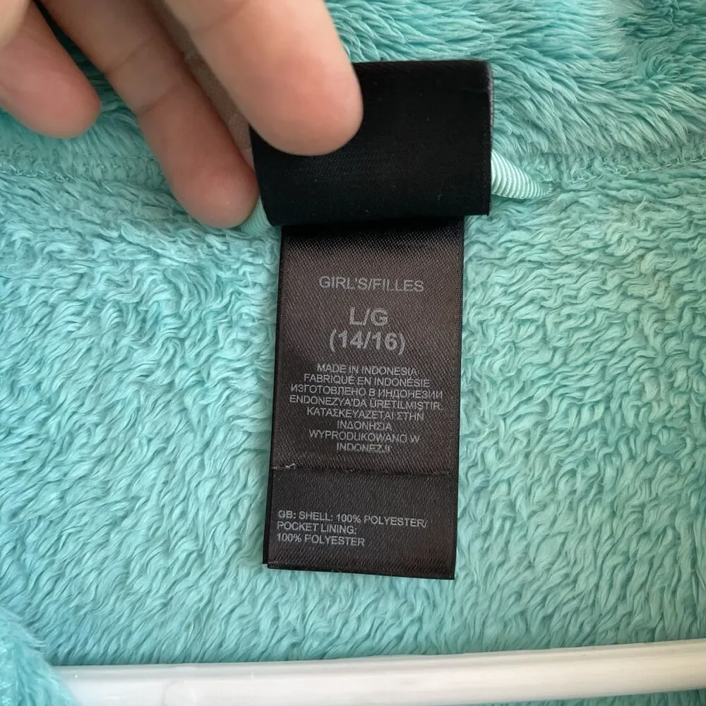 The North Face Girls Denali Thermal Fleece Jacket -‎ Mint Blue- Large 14/16